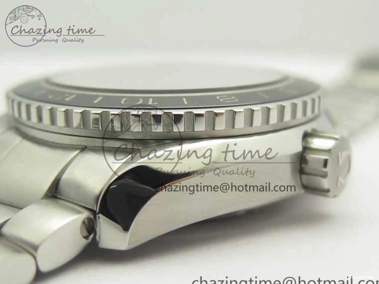 0304 Planet Ocean 600M Co-Axial GMT 43.5mm VSF 1:1 Best Edition Black Dial Orange Markers on SS Bracelet A8605 Super Clone Elegant 8024